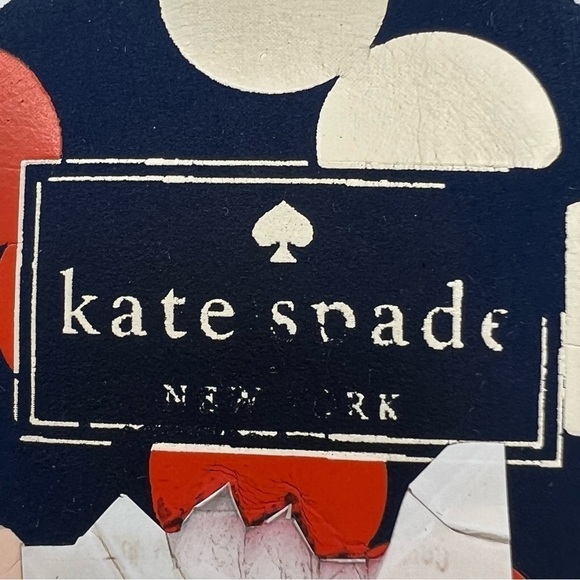 Kate Spade Blue Red Polka Dot Flip Flops Size 8 Women’s - Picture 2 of 9